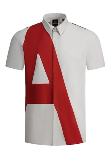 Camicia mezza mancia con logo a contrasto ARMANI EXCHANGE | Camicie | 3RZCL4 ZNKHZ0746